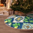 thumbnail image 5 of Fotbe Lemon and Leaves Pattern Christmas Tree Skirt, Tree Skirts Plush Christmas Decorations, Christmas Tree Skirts Xmas Decorations Holiday Party Decor-48", 5 of 6