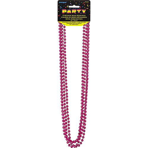 Red Metallic Bright CHILI PEPPERS Mardi Gras Beads 