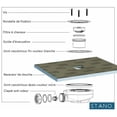 thumbnail image 3 of 90mm Horizontal Shower Drain Without Cover, Compatible with Shower Trays, 3 of 4