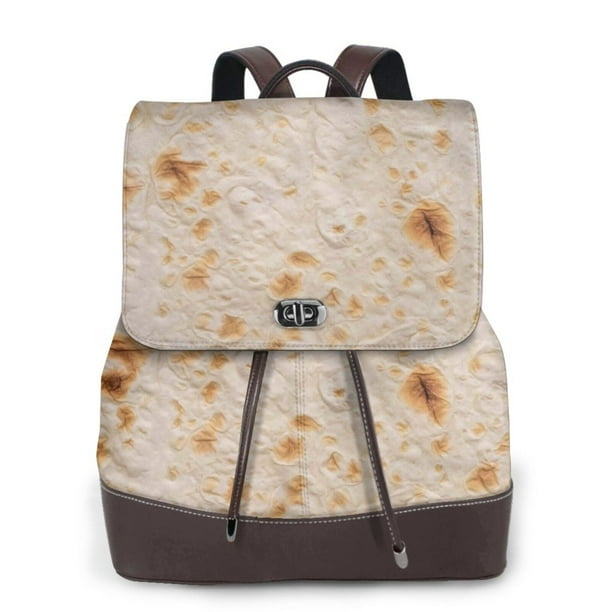 Disketp Tortilla Mochila de Cuero para Mujer, Bolso de Espalda Antirrobo con Estilo para Viaje, Trabajo y Uso Diario