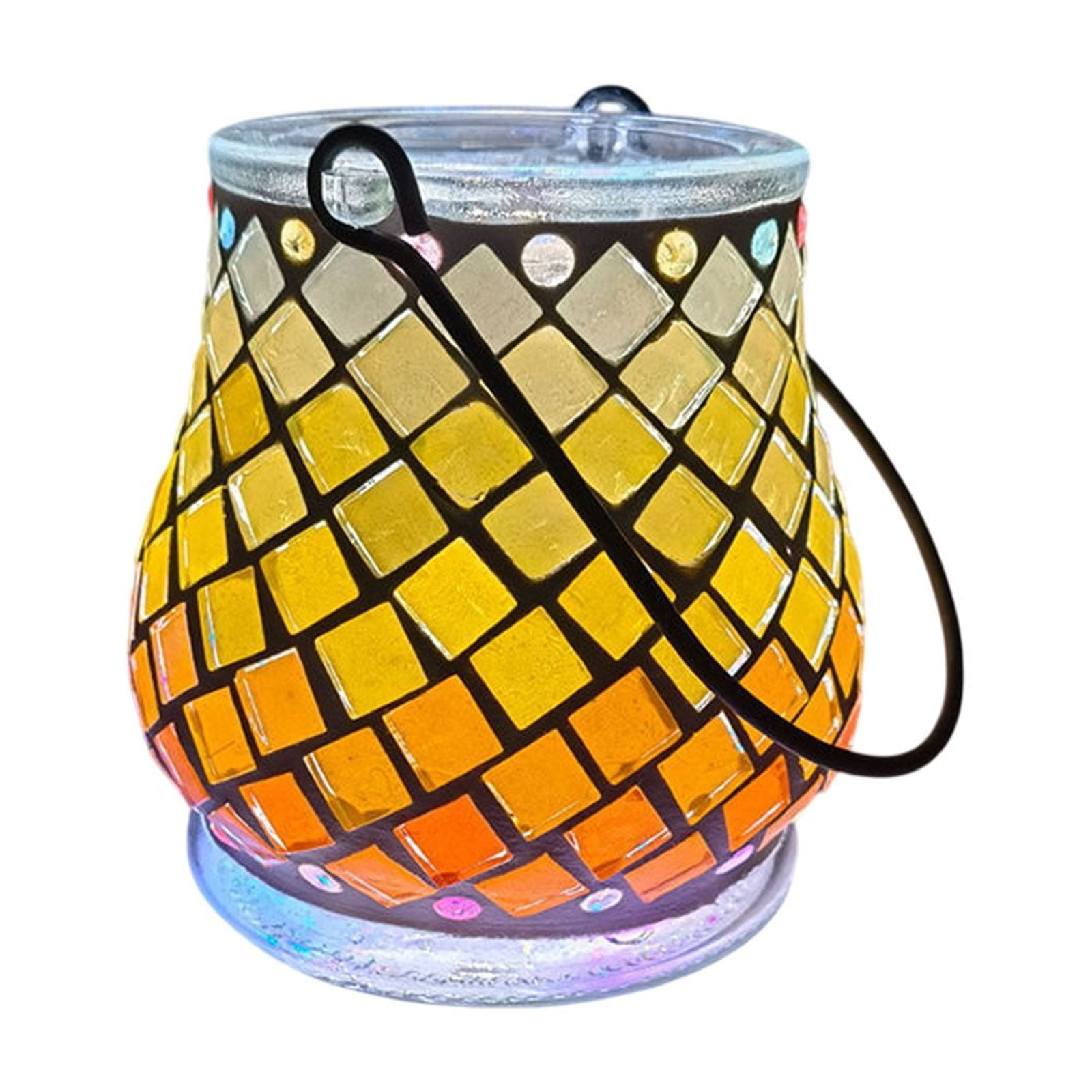 Diy Kits for Adults,DIY Mosaic Night Light Kit, Make Your Own Mosaic Night Light Kit, DIY Stained Glass Set, Crafts Kit for Teens Adults, Nightlight DIY Gift(M 4in)