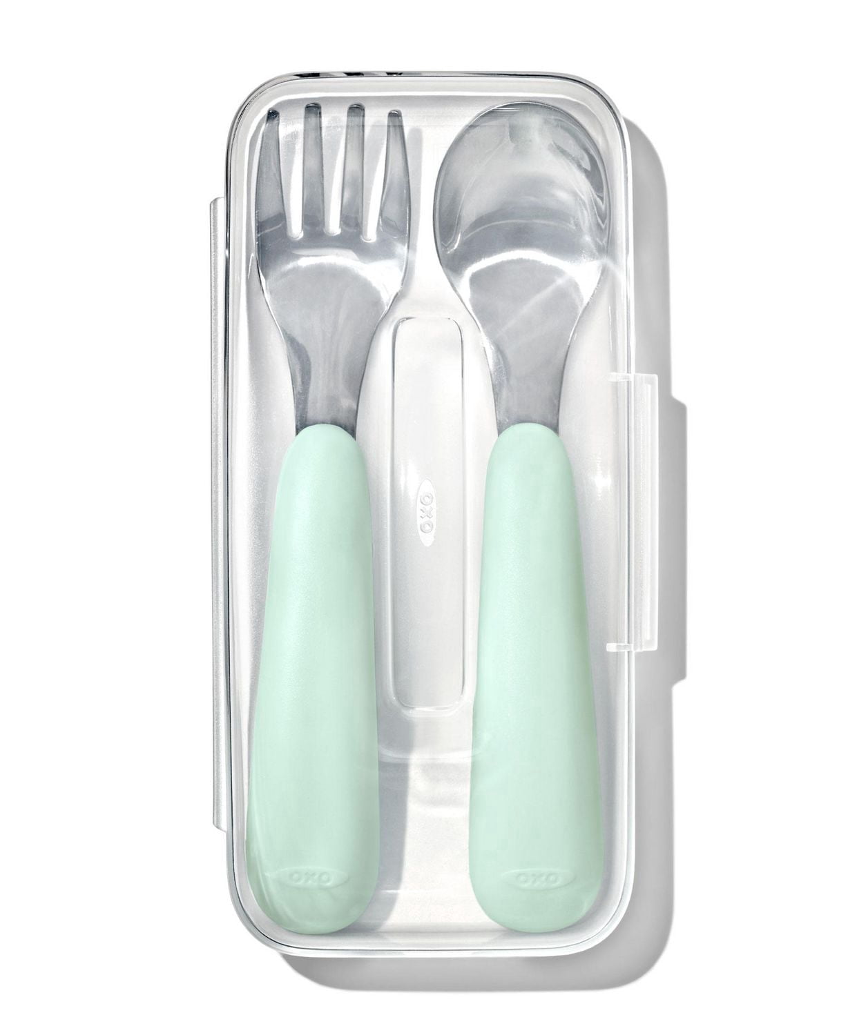 Oxo Tot On-The-Go Fork & Spoon Set - Opal - 6 months +