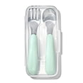 thumbnail image 1 of Oxo Tot On-The-Go Fork & Spoon Set - Opal - 6 months +, 1 of 3