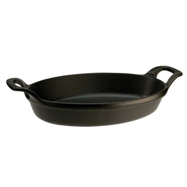 Staub Cast Iron 12.5" x 9" Oval Baking Dish Matte Black