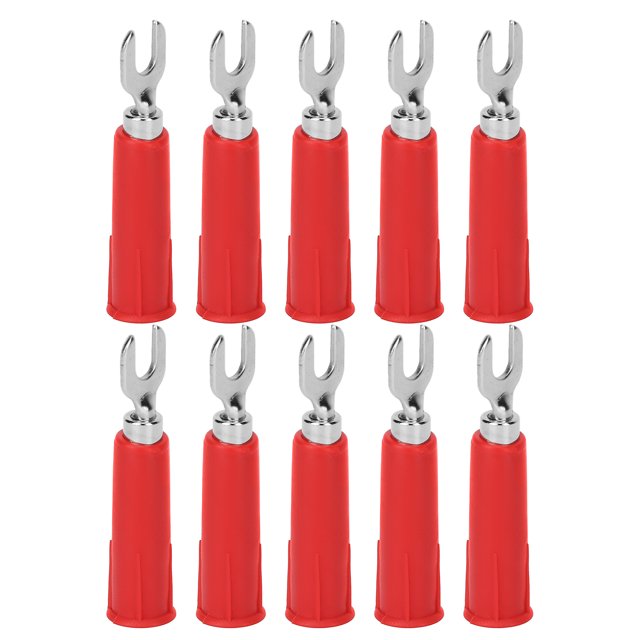 Connecteur de Fil de Type U, Adaptateur de Fiche Banane 10pcs/set Connecteur de Fil de Bêche Électrique Isolé Connecteur de Fil de Bêche de Fourche Conception Simplifiée