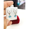 thumbnail image 5 of 925 Sterling Silver Round CZ Dangling Huggies Hoop Earrings Birthstones Women's 12mm, 5 of 5