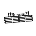thumbnail image 4 of Perchero de pared para colgar medallas, de hierro negro, resistente 4 corredores, 4 of 8