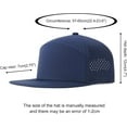 thumbnail image 4 of Men Flat Brim Baseball Cap Adjustable Performance Snapback Hat Laser Perforated Cap, 4 of 6