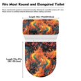 thumbnail image 7 of HELLHERO Soft Polyester Toilet Lid Seat Cover Elastic Bottom Toilet Seat Cover Replacement & Stretchy Fabric for Hotel, Colorful Flame Art, 7 of 7