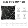 thumbnail image 5 of Halloween Pillows Decorative Throw Pillow Cover Horror Spider Web Net with Raindrop Scary Insect Bat Pillow Case  Square Cushion Cover for Sofa Bed Black White, 5 of 5