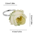thumbnail image 3 of QIPOPIQ Chrysanthemum Charm Napkin Rings | Perfect for Weddings, Banquets, Birthdays, Mother's Day and Easter, 3 of 7