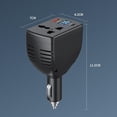 thumbnail image 4 of Car Power Inverter, Convert 12V/24V to 220V AC, 11.5cmx7cmx4.3cm, Fast Charging, Overvoltage Protection, 180-Degree Rotation, 4 of 7
