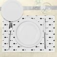 thumbnail image 3 of Ambesonne Whale Place Mats Set of 4, Fins Maritime, Standard Size, Dark Green White, 3 of 6