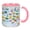 Pink, variant on Sunshine Waves Ceramic Mug, 11 oz Summer Beach Coffee Cup, Colorful Tea Cocoa Drinkware for Office Dorm Kitchen Travel Gift