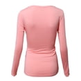 thumbnail image 3 of H2H Womens Basic Slim Fit Soft Long Sleeve V Neck Cotton T-Shirt BABYPINK US XL/Asia XL (CWTTL0172), 3 of 6