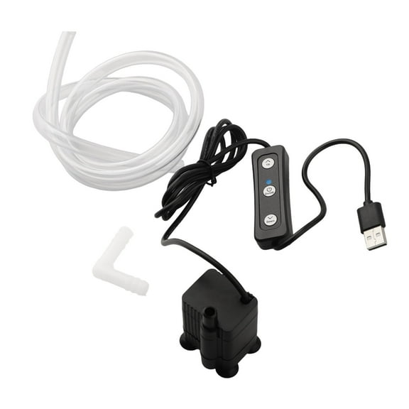 Black USB Water Pump Adjustable Output Water Pump Water Pump Hassle-free Maintenance Maximum Lift Height 1.5 Meters