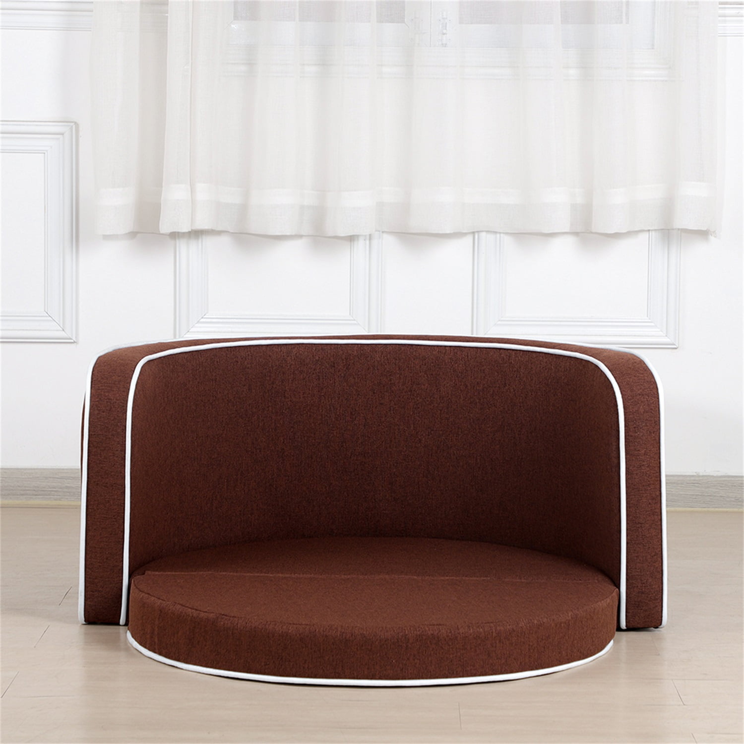 Pefilos 35" Round Pet Sofa, Dog Sofa Beds, Cat Sofa BedS, Brown Pefilos 35" Round Pet Sofa, Dog Sofa Beds, Cat Sofa BedS, Brown