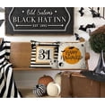 thumbnail image 4 of Halloween Pillow Covers 18x18 Inch Set of 4 Spider Web Ghost Pillowcase Black Stripe Holiday Farmhouse Throw Pillows Indoor Outdoor Couch Cushion Case for Home Sofa Decor, 4 of 6