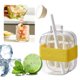 thumbnail image 5 of Fabricante Hielo Cubitos Bandeja 2 en 1 Con Paja (500 Ml) Blanco, 5 of 9