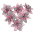 thumbnail image 3 of Gymnture christmas 12pcs Christmas Poinsettia Flower Ornaments with Clip Decorative Poinsettia Flower Artificial Flower Decor, 3 of 11