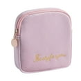 thumbnail image 1 of Bolsa de almacenamiento de toallas sanitarias Yinane Bolsa de período portátil rosa, 1 of 8
