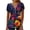 B-Multicolor, variant on ZQUUVOU Women's Short Sleeve Tunic Tops Summer Fold Printed V Neck Button Top B-Multicolor