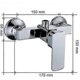 thumbnail image 5 of Modern Chrome Wall Mounted Shower Mixer With Shower Head For Cold And Hot Water, 5 of 5