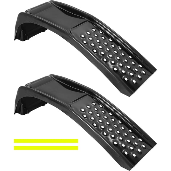 2-Pack Steel Car Ramps 8000 lbs Heavy Duty 8 In Lift Height for SUV/Truck Oil Change and Maintenance