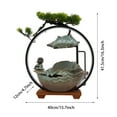 thumbnail image 6 of Tabletop Water Fountain, Ceramic and Wood Construction with Atomizer, Flowing Water Sound and Mist Effect for Meditation and Offices, 6 of 18