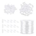 thumbnail image 1 of 30 Piezas de cierre Sunnimix Conectores de barril de cuentas Color blanco, 1 of 8