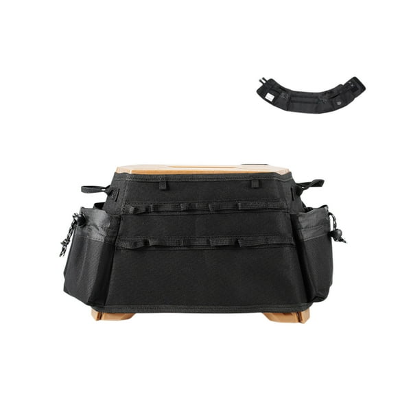 SDNall Plastic Storage Bags With Handles for Camping, Foldable Flat Bottomed Tray and Pan Carrier With Durable Polypropylene Material