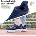 thumbnail image 4 of MAYKX Wide Toe Box Shoes Women Arch Support Walking Sneakers Slip On Orthotic Shoes for Plantar Fasciitis Comfortable Tennis Sneakers Size 6-11, 4 of 6