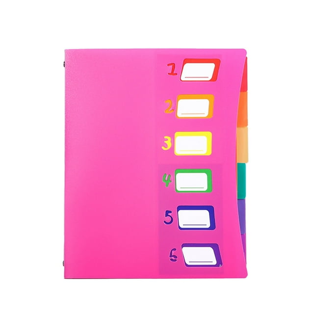 Carpetas para la Escuela 6 Arco Iris Clasificación Órgano Paquete Oficina Carpeta de Almacenamiento de Datos A4 Administrador de Archivos de Papel con Hebilla Elástica, Adecuado para la Oficina de la