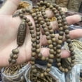 thumbnail image 2 of Wood Guanyin Pendant Necklace 8mm 108 Beads Buddhist Rosary Chain Unisex Bracelet Meditation Prayer Jewelry for Men and Women, 2 of 5