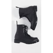 DR MARTENS Mens Black Back Pull-Tab Padded 1460 Pascal Round Toe Block Heel Lace-Up Leather Combat Boots 8