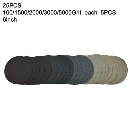 

25Pcs 2 3 4 5 6Inch 1000/1500/2000/3000/5000Grit Wet Dry Sanding Discs Sandpaper