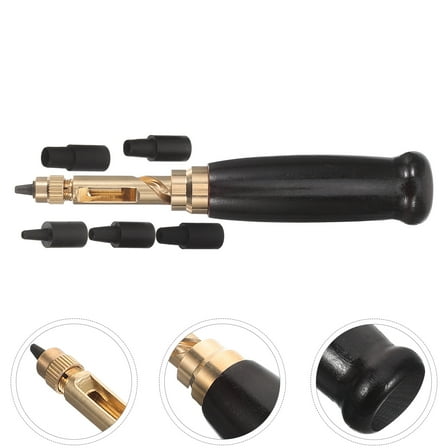 WHAMVOX 6 Pieces Leather Punch Tool for Leather Work Metal Multi Professional Design