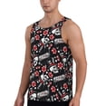 thumbnail image 2 of Easygdp Vintage Skull Casino Men's Tank Top, Sleeveless Muscle T Shirts, Breathable, Quick-Dry, Loose for Gym, Running, Fitness - Medium, 2 of 9