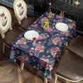 thumbnail image 4 of Pioneer Flower Floral Print Pattern Rectangle Tablecloth 60"x102",Waterproof Polyester Rectangle Table Cloth, Wipeable Spillproof Polyester Tablecloth for Dining, Camping, Indoor and Outdoor, 4 of 6