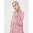 thumbnail image 3 of Relaxed Fit Aerobin Modest Dress Rose With Giped Sleeves, 3 of 6