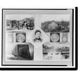 thumbnail image 2 of Historic Framed Print, [Composite showing head-and-shoulders portrait of Kate Shelley, fountain dedicated to her in Dubuque, Iowa; her home; medals awarded to her; Des Moines River, 17-7/8" x 21-7/8", 2 of 9