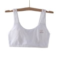 thumbnail image 2 of LYMAYTER Kids Girls First Training Bra 7-12Y Pads Crop Top Double-Lined Chest Soft Cotton Comfort Fit‌, 2 of 8