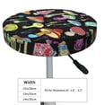 thumbnail image 4 of Easygdp Bright Mushrooms Print Easy To Install Bar Stool Covers&Stool Covers Round&Elastic Stool Cover, Barstool Covers,Washable&Bottom With Elastic Edge-13 inch, 4 of 7