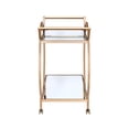 thumbnail image 4 of Metal Serving Cart with Mirrored Open Shelf and Tubular Angled Handles Gold and Clear - Saltoro Sherpi, 4 of 5