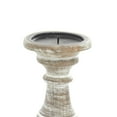 thumbnail image 6 of DecMode Traditional and Timeless Mango Wood Pillar Candle Holder Set of 3, 6", 8", 10"H, Cream Finish, 6 of 13