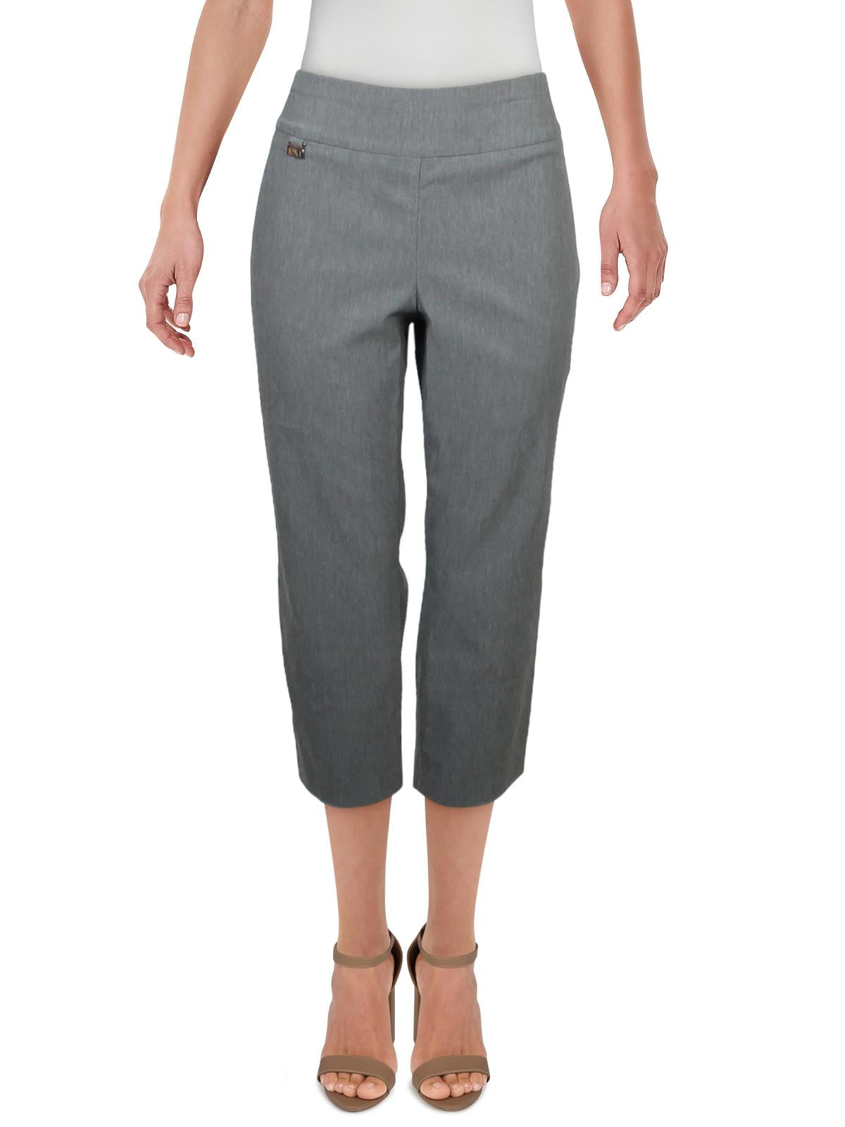Alfani Womens Stretch Ankle Crop Capri Pants Gray 10 - Walmart.com