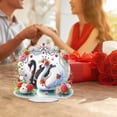 thumbnail image 2 of Flopesn Romantic Valentine's Day DIY Diamond Art Painting Decorative Ornament, Animal Creative Design Acrylic Home Decor Tabletop Ornament (Single-Sided Diamonds)-Swan Wedding-C, 2 of 7