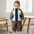 thumbnail image 4 of SUYIDA Boys Lightweight Outerwear Jacket for Spring and Fall Seasons Soft Comfortable Casual Outdoor Wear for Toddlers and Young Kids - Army Green, 4 of 7