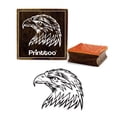 thumbnail image 1 of Printtoo Eagle Face Pattern Square Brown Wooden Rubber Stamp Card Making Stamps-4 x 4 Inches, 1 of 2