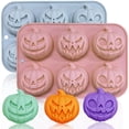thumbnail image 2 of 3D Pumpkin Silicone Chocolate Mold, 6 Cavity Halloween Baking Mold for Holiday Treats, 2 of 9